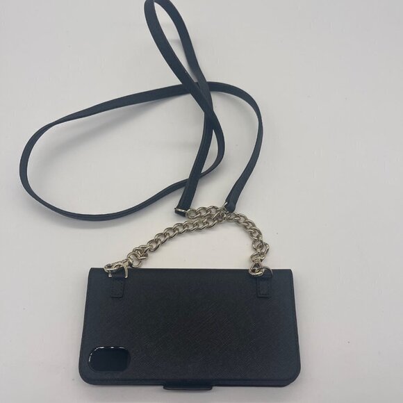 Kate Spade Saffiano Leather iPhone X Crossbody Wallet – Black - Picture 11 of 13